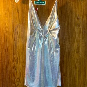 Fashion Nova Gold Mini Dress #customfixingaroundthebreastarea